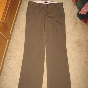 Womens Brown J CREW Stretch Khakis Pants 10 Long